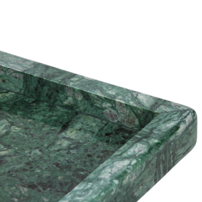 Marmer dienblad 30x30cm - groen