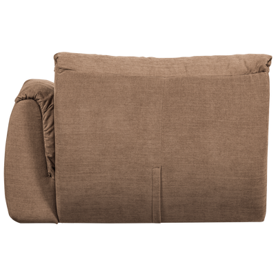 Baggy 1-zits element met arm rechts geweven chenille bruin