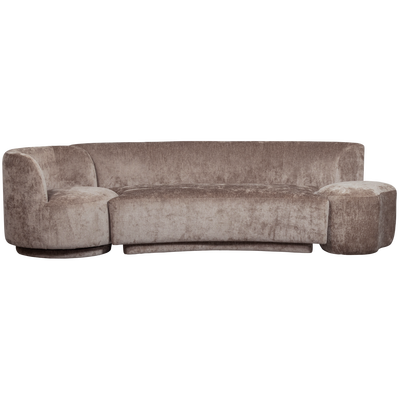 Combi-popular: bankje + fauteuil + poef naturel