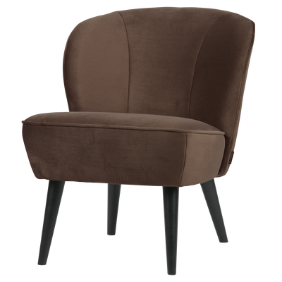 Sara fauteuil velvet donkerbruin [fsc]