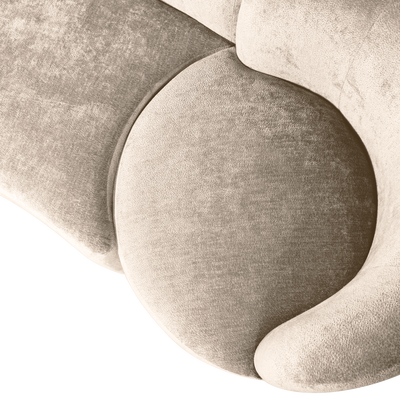 Combi-popular: bankje + fauteuil + poef naturel