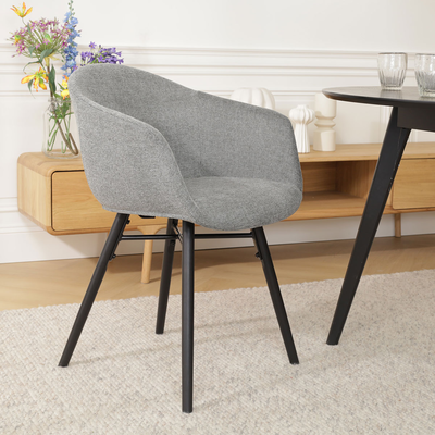 Eetkamerstoel Nena-Otis - zwart houten onderstel