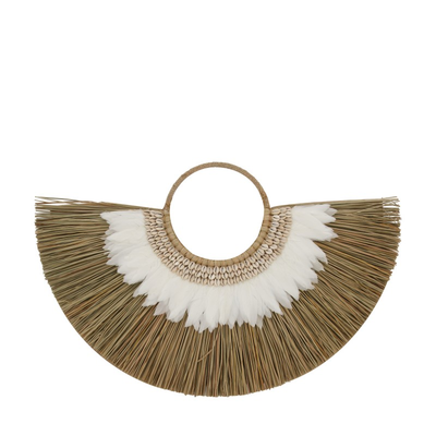 Natuurlijke wanddecoratie met schelpen