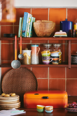 HKliving cappuccino mok 70's Ceramics - Solid - set van 4
