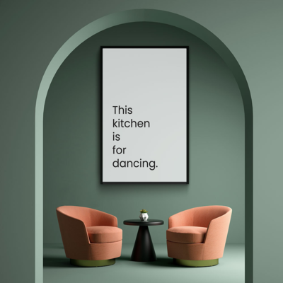 Walljar plexiglas schilderij - This Kitchen Is For Dancing