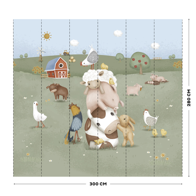 Digitaal behang Little Farm