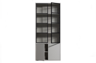 Vitrinekast Basic grenen 4 deurs