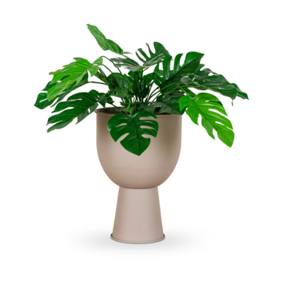 Bloempot Fenna op voet - beige
