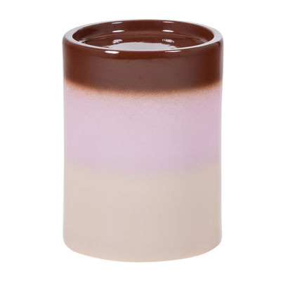 Ollo decoratieve bijzettafel o35x44 cm keramiek roze/bruin