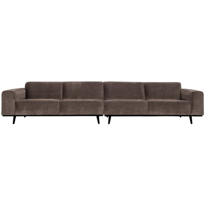 Statement xl 4-zits bank 372 cm lichtbruin melange
