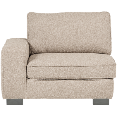 Lazy 1-zits element met arm links boucle antraciet