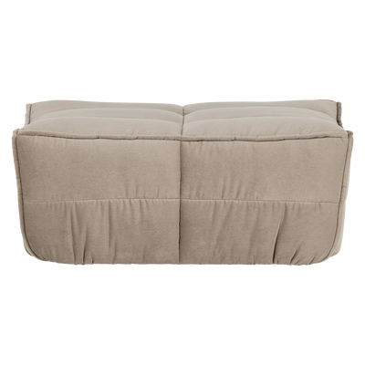 Cluster hocker velvet warm taupe