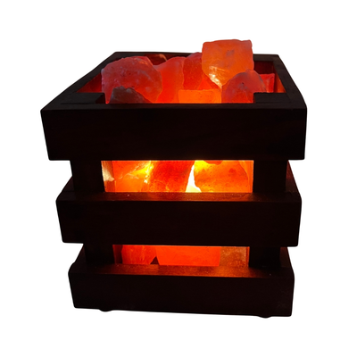 Tafellamp houten mand