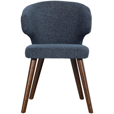Cape eetkamerstoel gemeleerde stof blauw