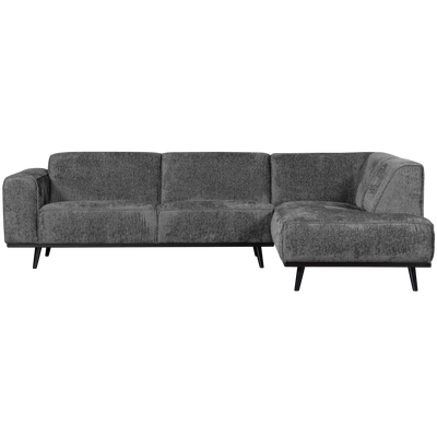 Statement hoekbank rechts chenille velvet terra