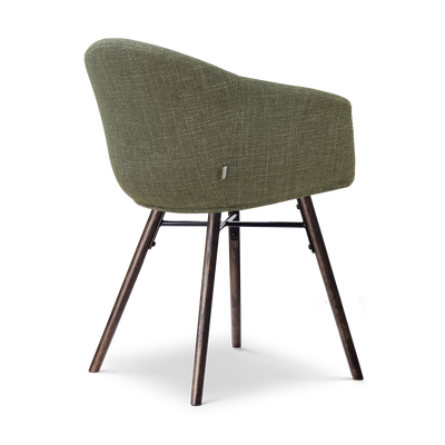 Eetkamerstoel Nena-Otis walnoot houten onderstel