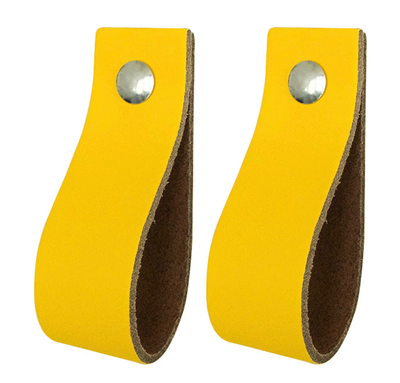 Leren handgrepen - De lus - maat XS | set van 2 - incl. 4 schroefjes