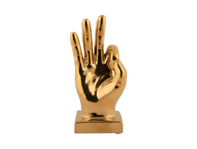 Statue Perfecto ceramic gold plated