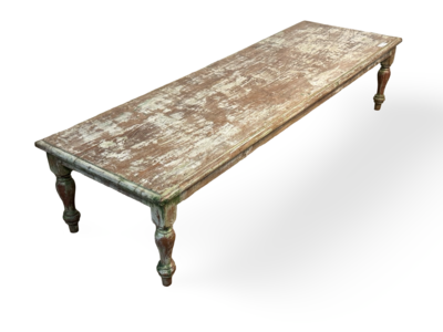 Salontafel wit/groen uniek