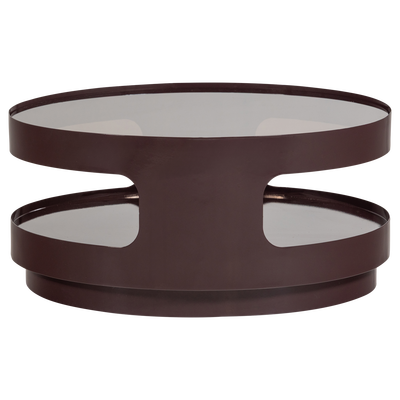 Sero salontafel metaal/glas bruin