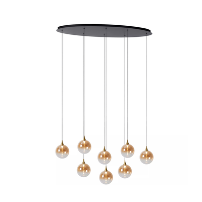 Hanglamp Gisela 8-lichts - Amber