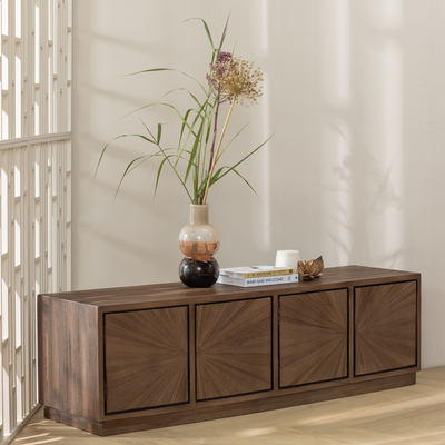 Sun tv meubel recycled teak bruin
