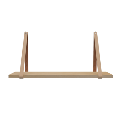 Leren plankdragers (set van 2)