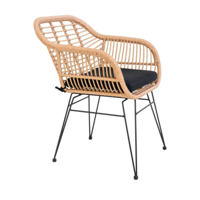 Rotan tuinstoel Madelein - met zitkussen