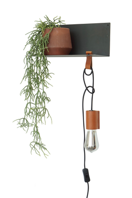 Wandlamp-plankje staal - rechts