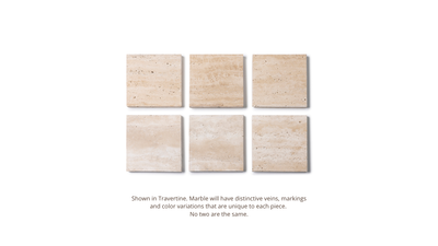 Travertine kaarshouder incl. hout plateau