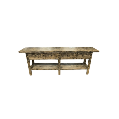 Wandtafel zwart finish 4 la en plank uniek