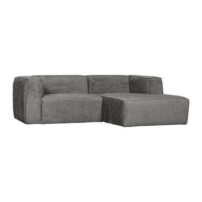 Bean chaise longue bank rechts chenille velvet taupe