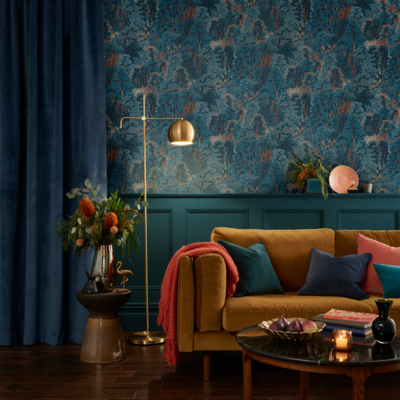 Graham &amp; Brown vliesbehang New Eden Navy
