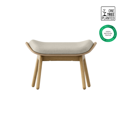 Ottoman houten voetenbank The Reader - naturel eiken