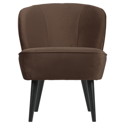 Sara fauteuil velvet donkerbruin [fsc]