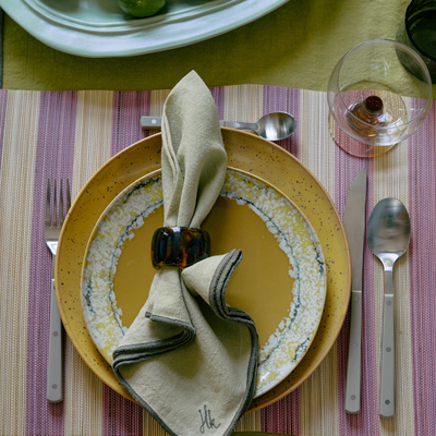 HKliving Placemat bamboo 45x33 cm roseate