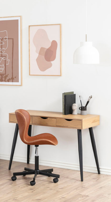Pescara Bureaustoel - Bruin Letherlook