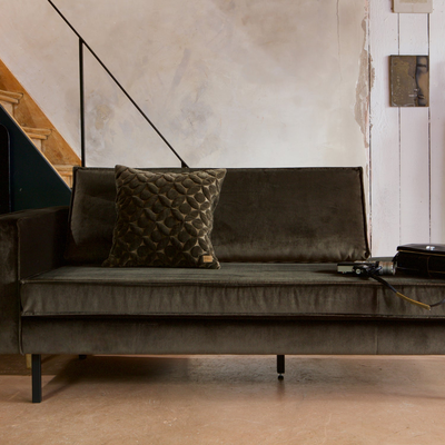 Rodeo daybed links structure velvet brass
