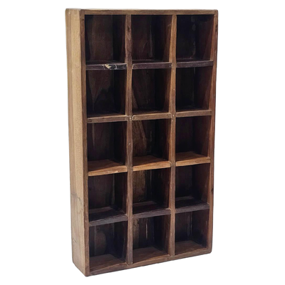 Houten wandrek 15 vakken
