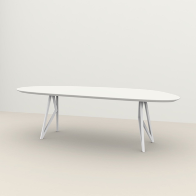Studio HENK tafel Butterfly Blob - wit frame, HPL Fenix bianco kos