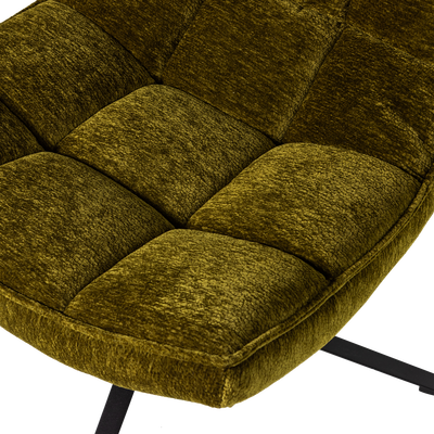 Maudi draaifauteuil chenille structuur groen