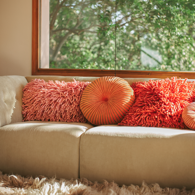 HK round ripple kussen sienna