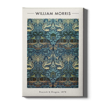 Walljar canvas schilderij - William Morris - Peacock and Dragon
