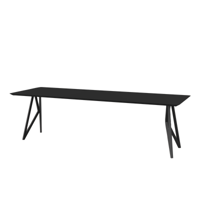 Studio HENK tafel Butterfly Rechthoekig - zwart frame, HPL Fenix nero ingo