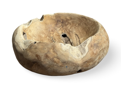 Houten schaal rond uniek