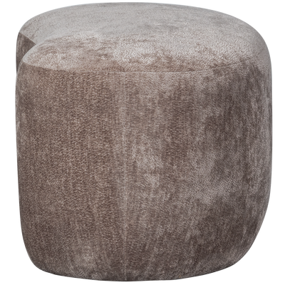 Popular organische poef taupe