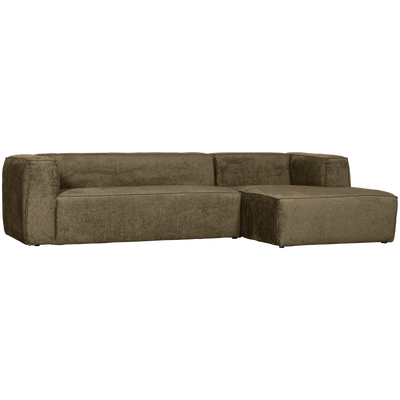 Bean hoekbank rechts chenille velvet taupe