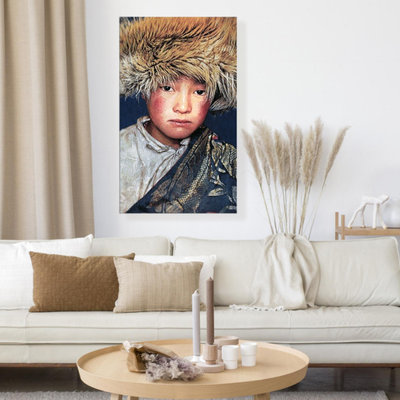 Wandpaneel geweven Tibetan Boy