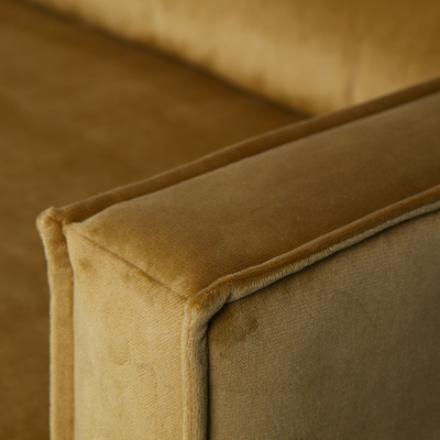 Rodeo daybed rechts ribstof bruin
