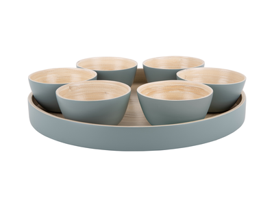 Borrelschaaltjes Tray Puro Rond set van 6